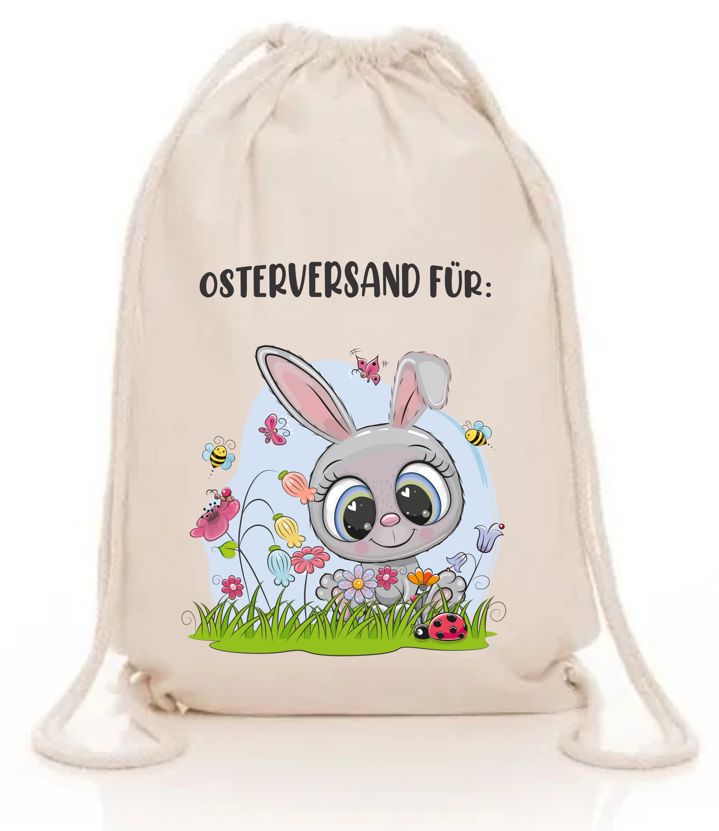 Personalized cotton gift bag for Easter