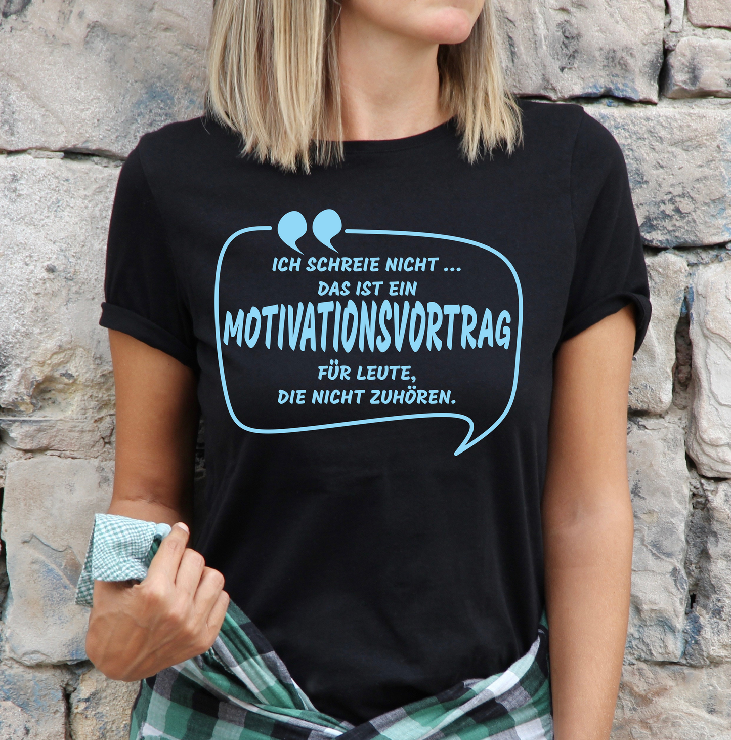 Baumwolle, Motivationsvortrag T-Shirt.
