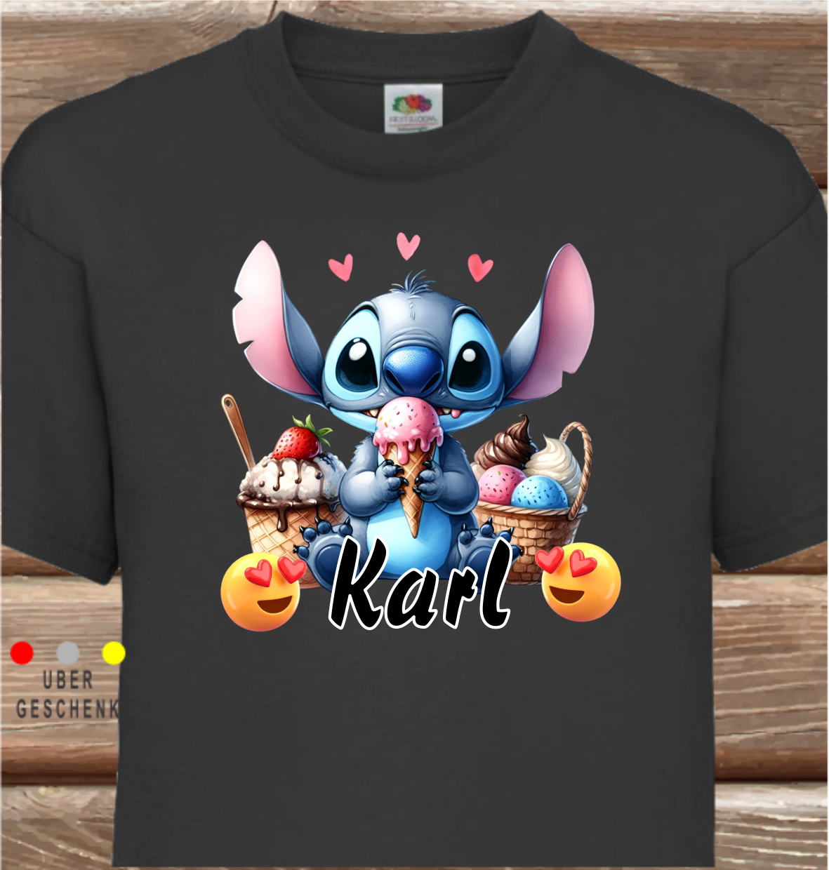 Children's T-shirt with a selection of stitch activities