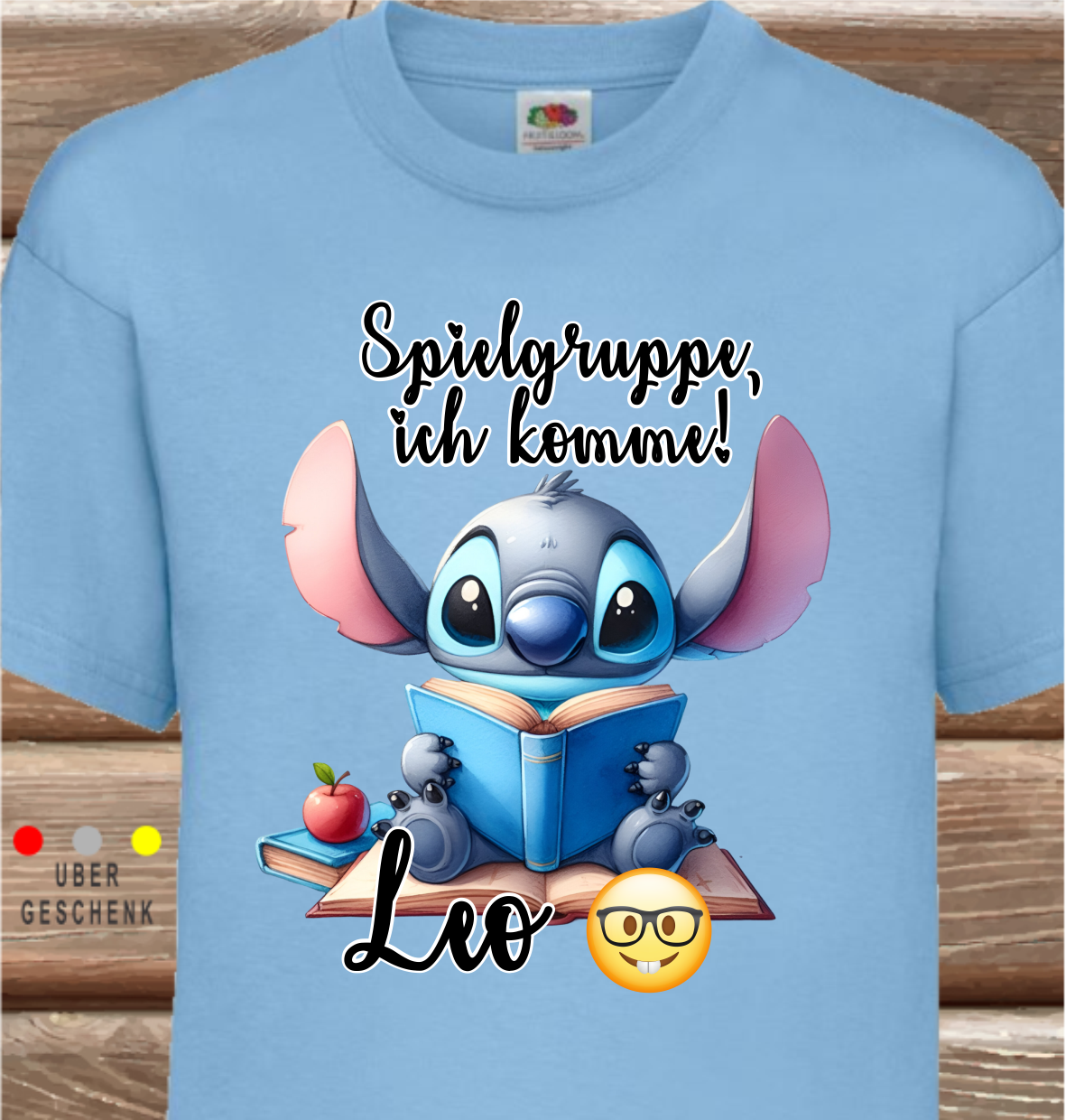 Kinder-SHIRT für Kindergarten, Schule, ich komme! Stich.