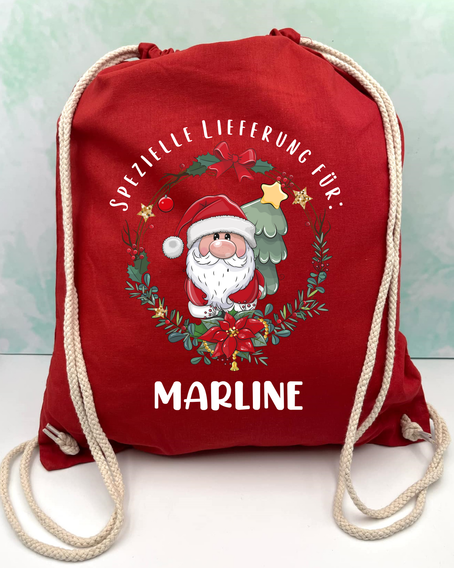 Beutel für Weihnachtsgeschenk-Personalisierte-Spezielle Lieferung für-rot