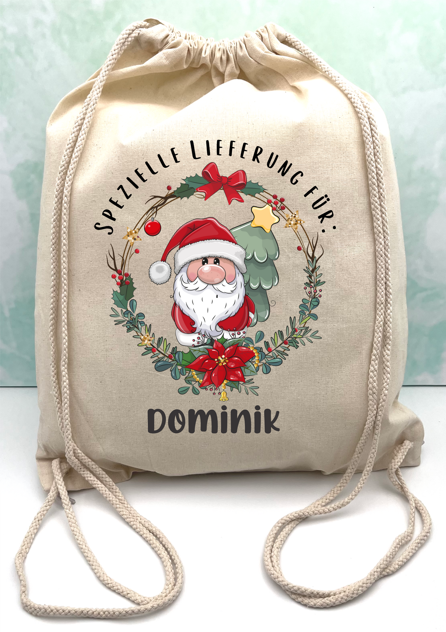 Beutel für Weihnachtsgeschenk-Personalisierte-Spezielle Lieferung für-naturfarben.