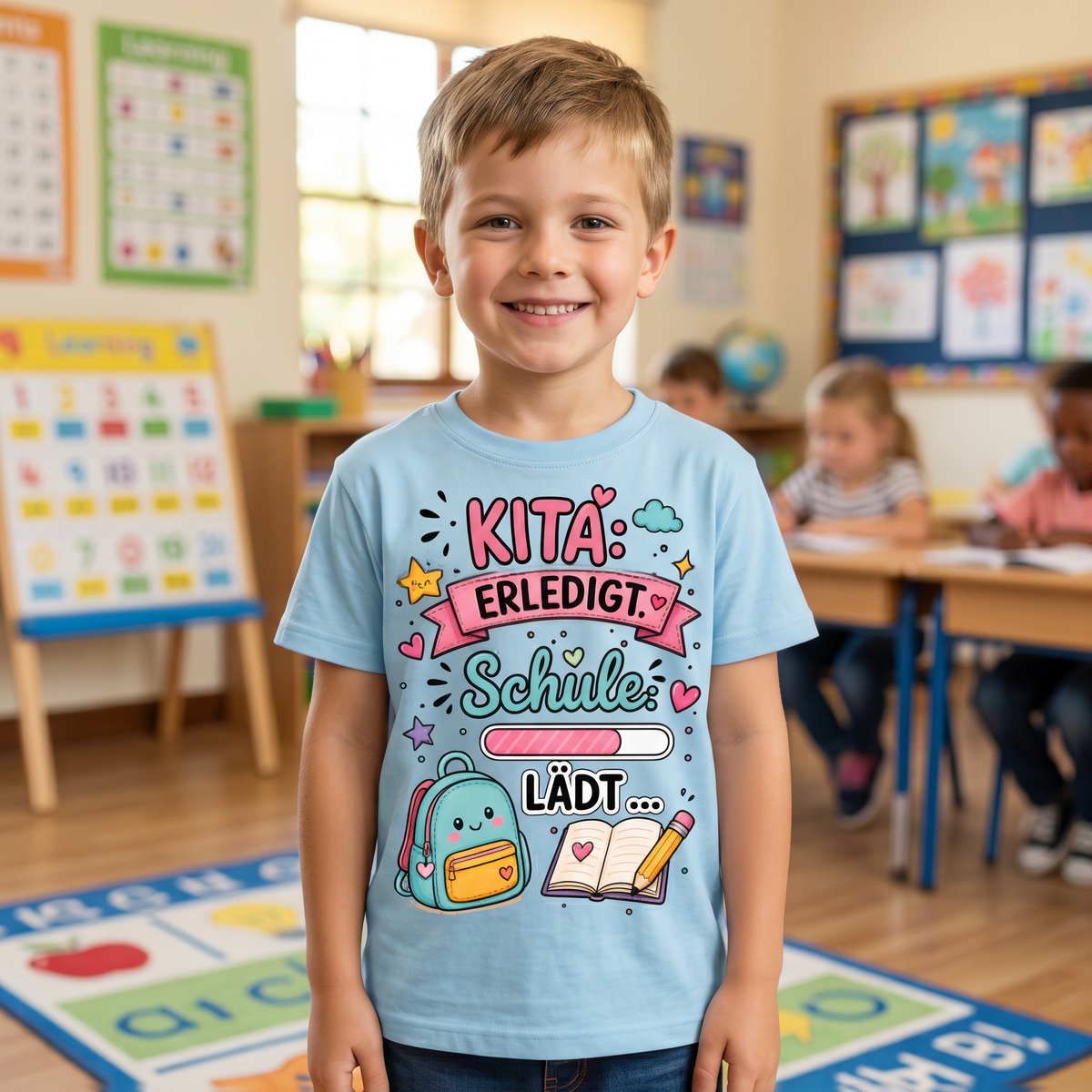 KITA: ERLEDIGT. SCHULE: LÄDT …