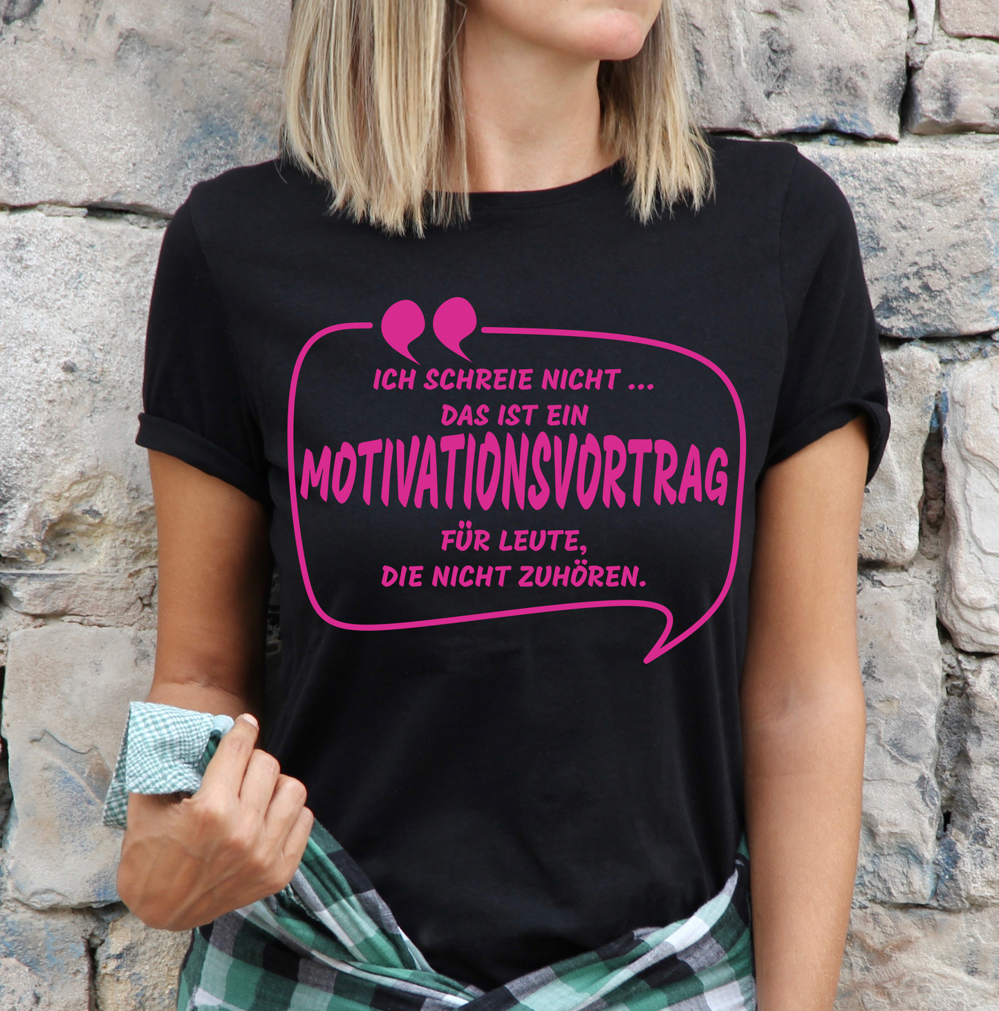 Baumwolle, Motivationsvortrag T-Shirt.