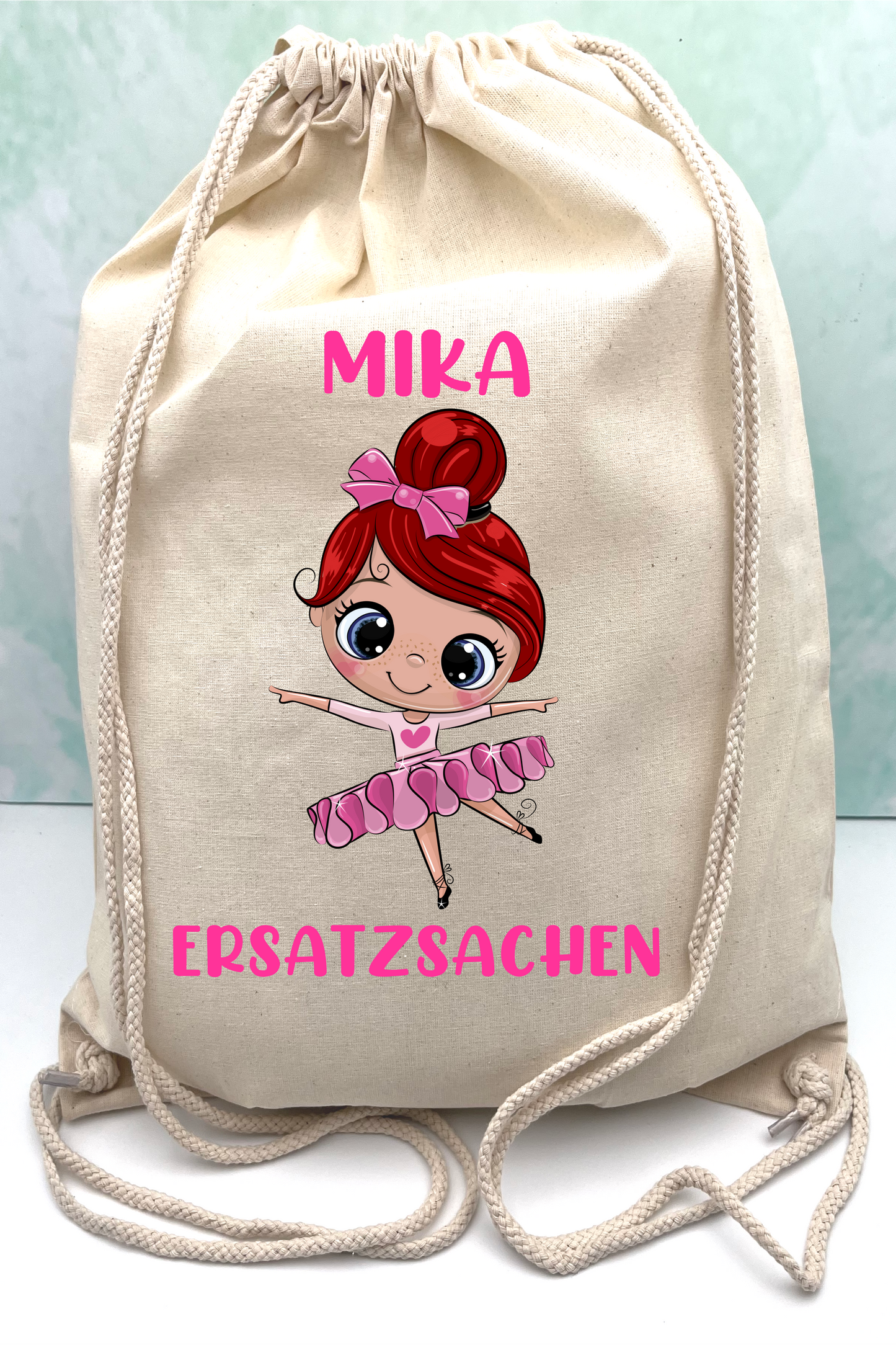 Beutel für Kindergarten Haarfarbe auswählen - Ballerina