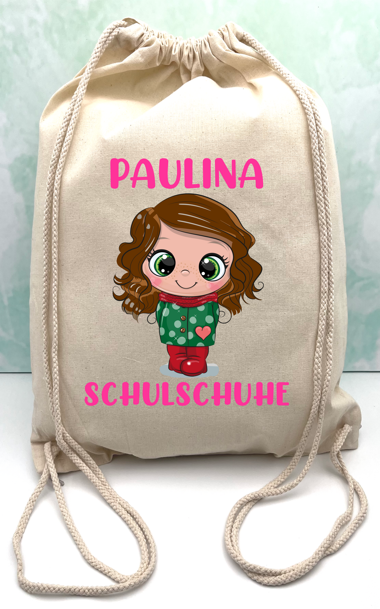 Beutel für Kindergarten Haarfarbe auswählen - Mädchen