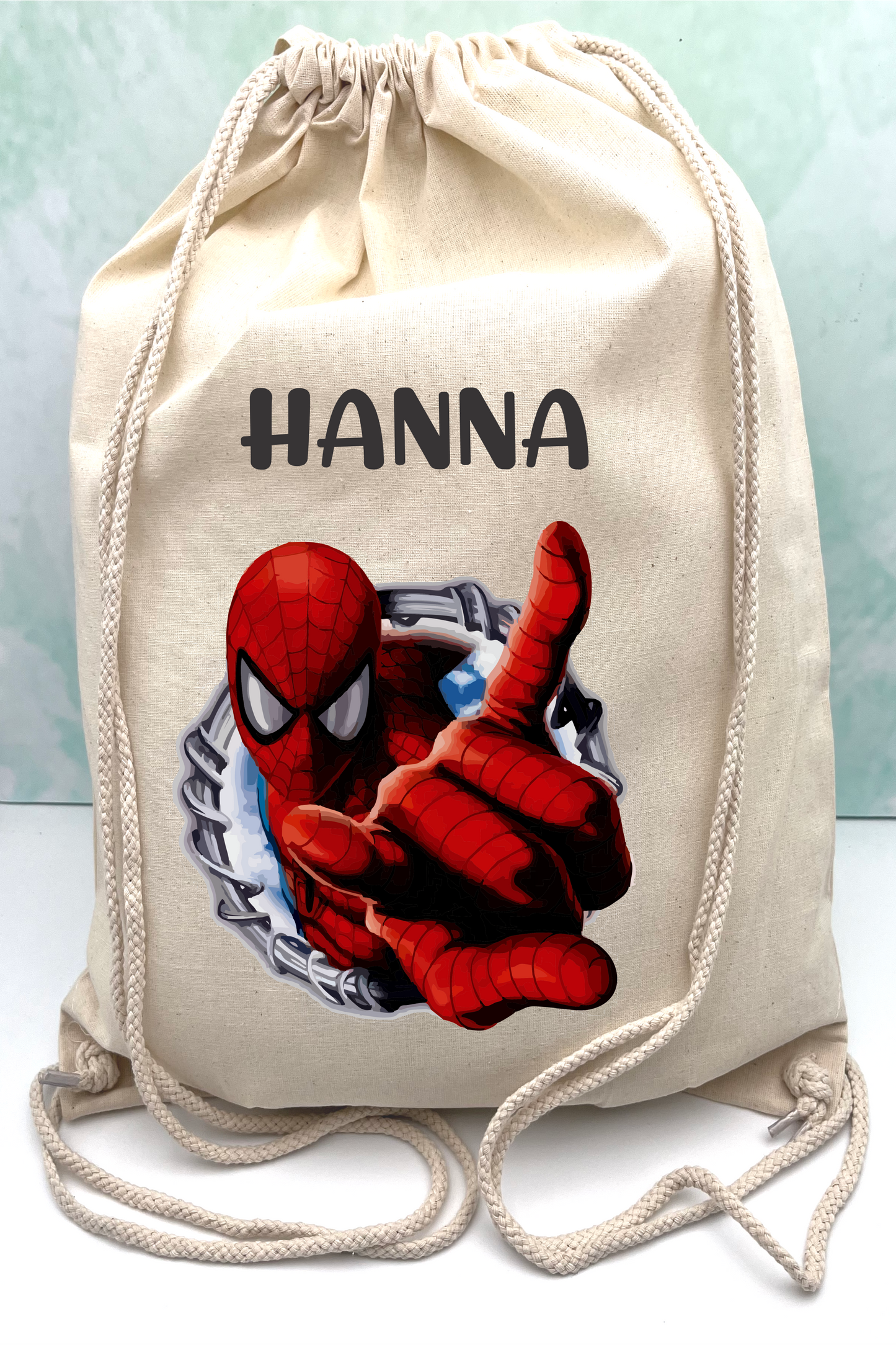 Personalisierte BEUTEL für Hausschuhe oder Ersatzkleidung SPIDERMAN