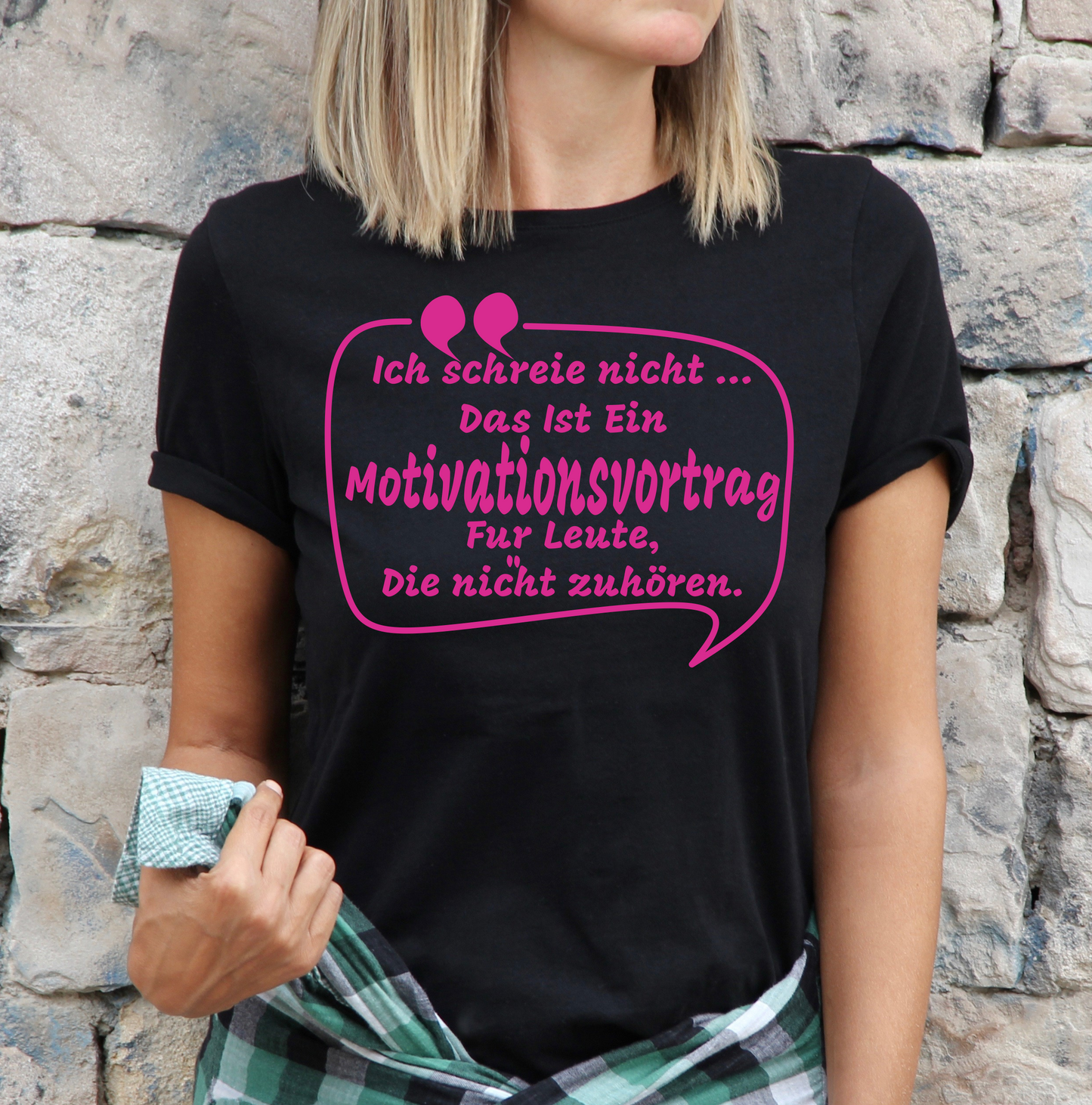 Cotton motivational speech t-shirt.