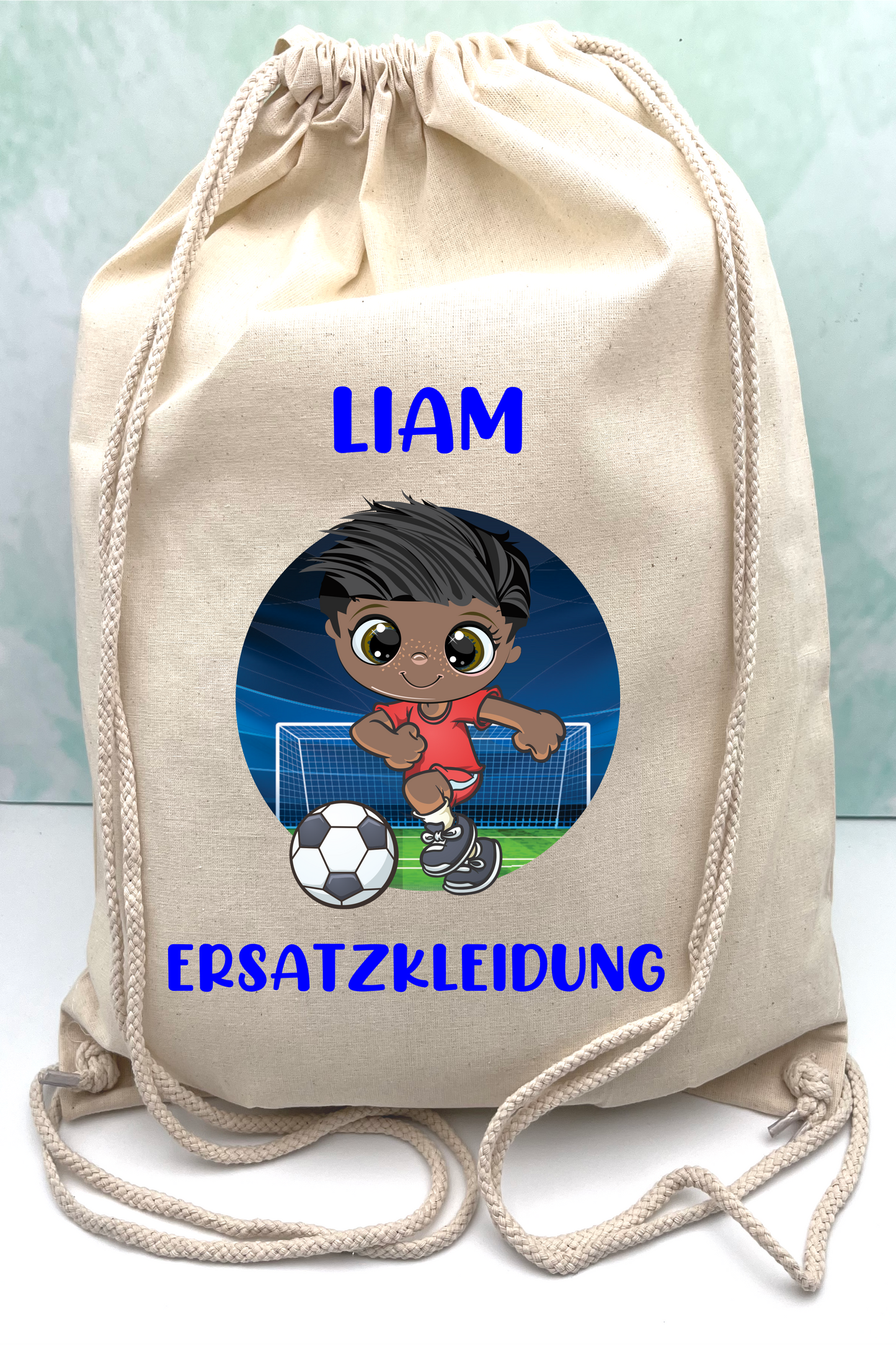 Beutel für Kindergarten-Schule Fußball-Personalisierte