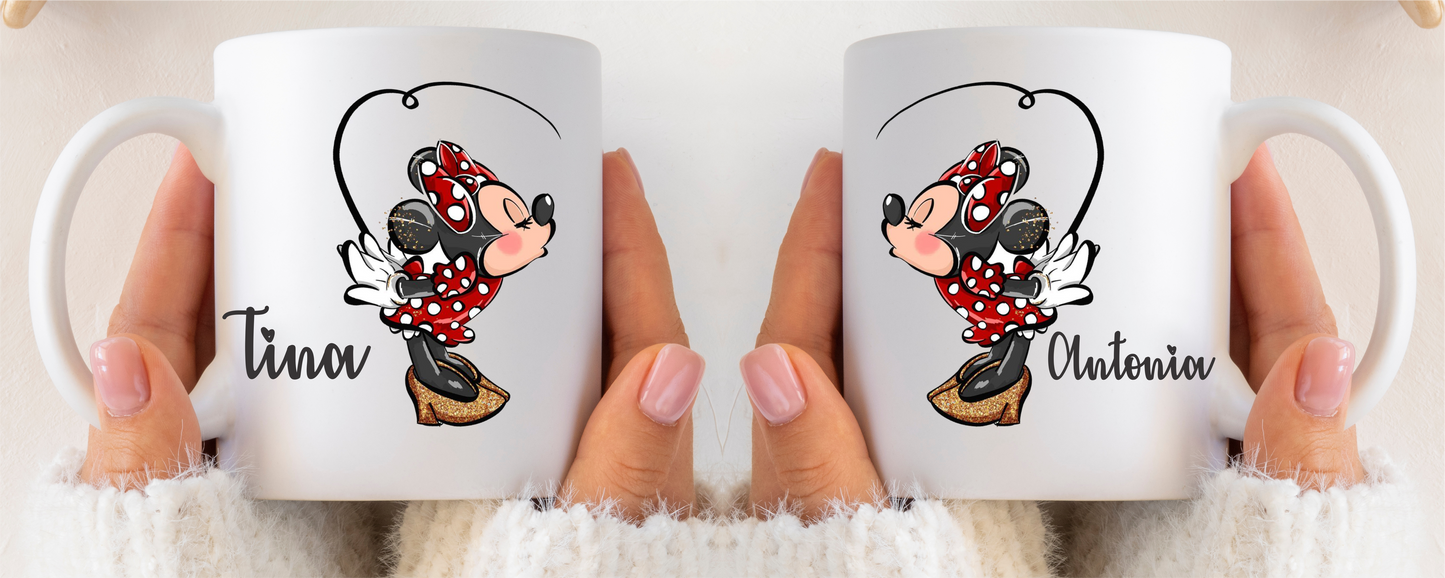 Mickey & Minnie personalisierte 2 Tasse