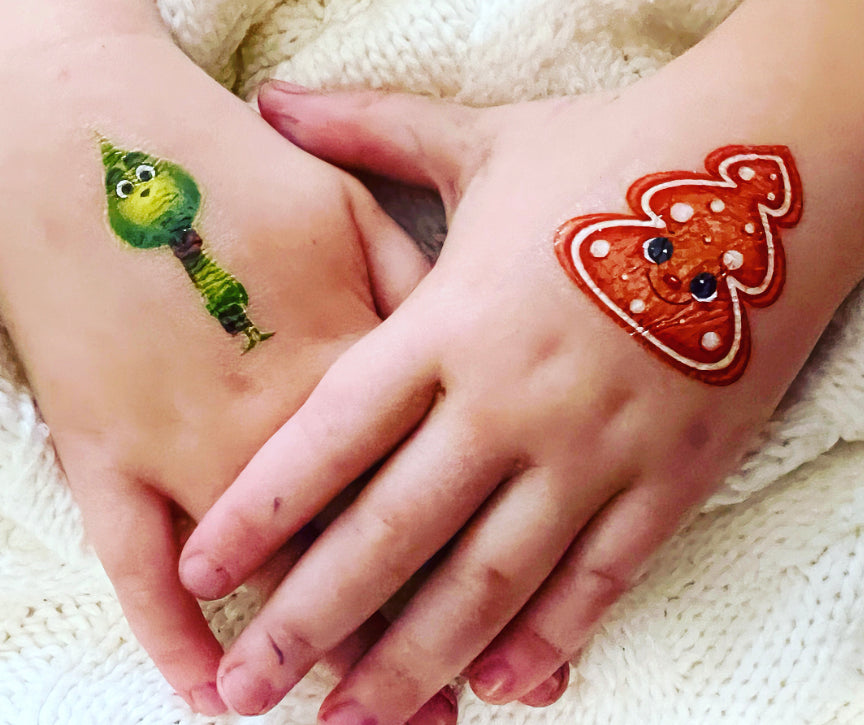 PERSONALISIERTE WEIHNACHTS-SKINS FREUNDLICHE KINDER-TATTOOS