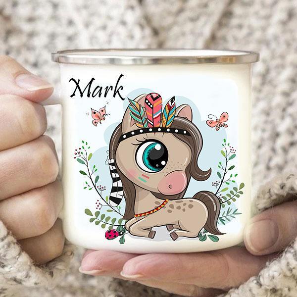 Personalisierte Tasse mit Pferd