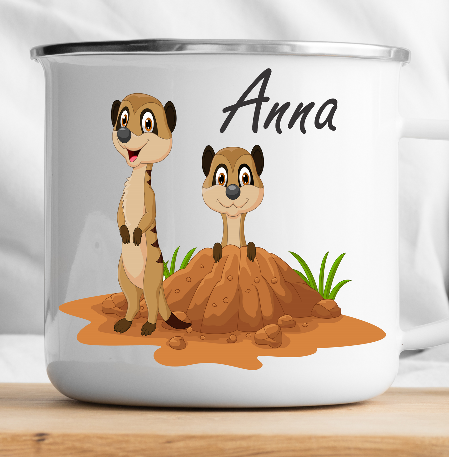 Personalisierte Erdmännchen-Tasse