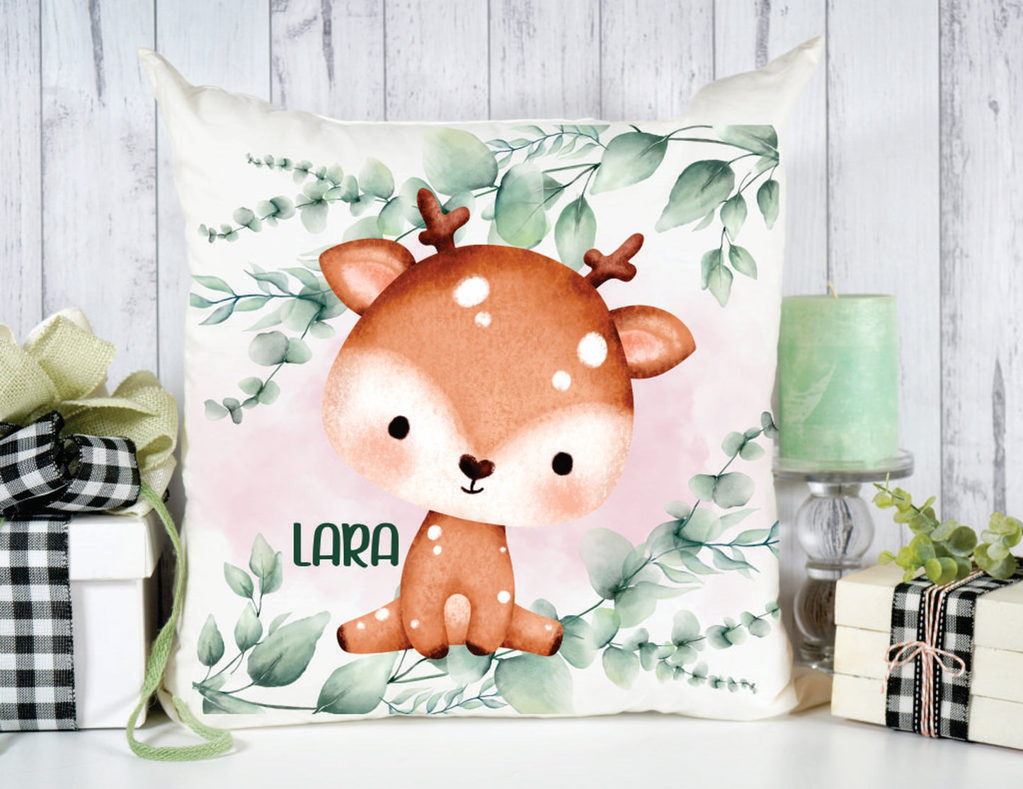 Personalisiertes Reh-Kissen