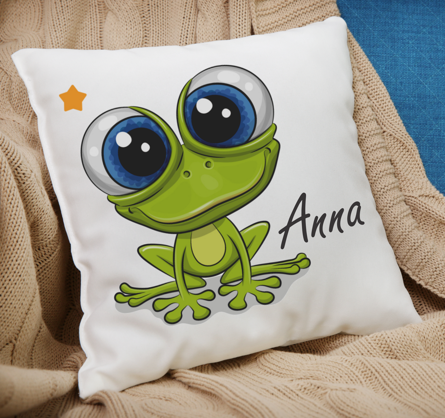 Personalisierte Frosch Kissen