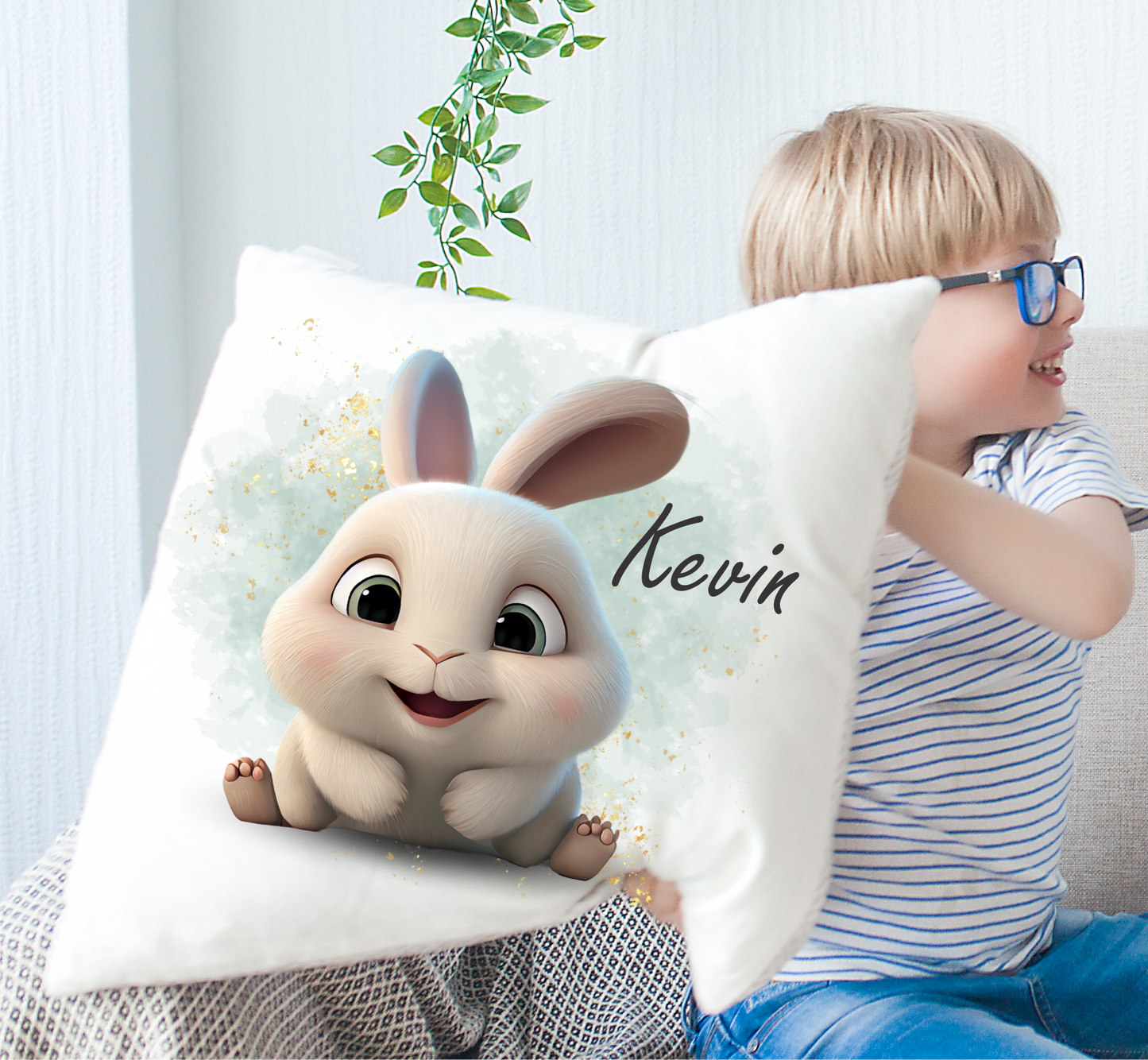 Personalisierte hase 3D Kissen