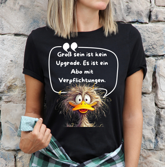 Geburtstags T-Shirt Groß sein ist kein Upgrade