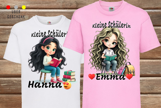 Kinder-SHIRT für Schule, Kleine Schülerin