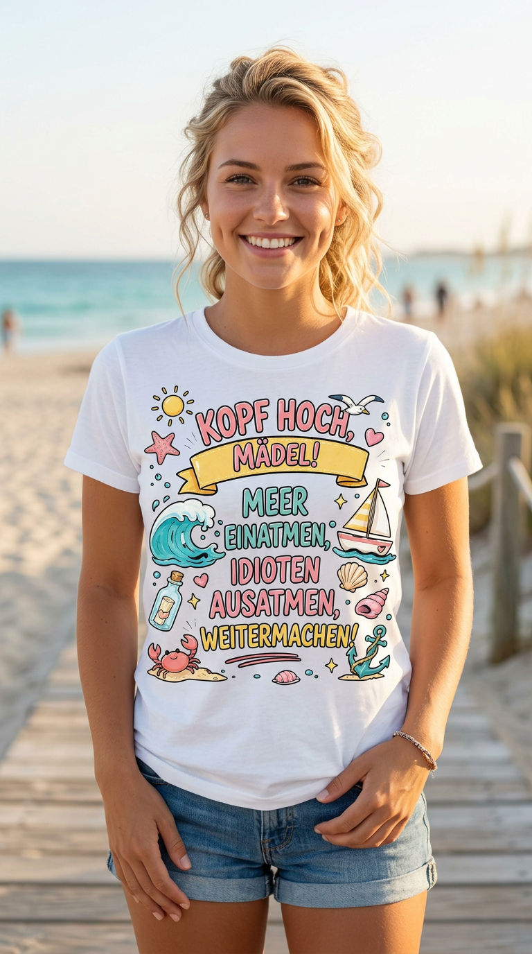 MEER EINATMEN, IDIOTEN AUSATMEN, T-Shirt oder Hoodie – Lustiges Geschenk mit Spruch-Geschenk für einen Freund