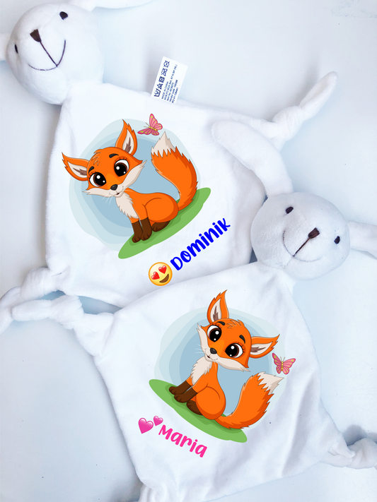 BABY KUSCHELTIER mit deinem Babynamen-Fuchs