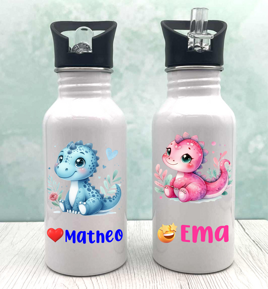 Kinderflasche „Dino“ – für Kindergarten oder Schule.