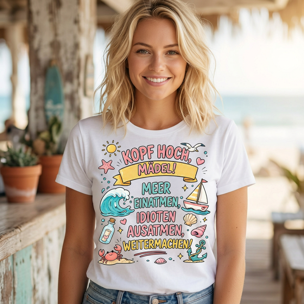 MEER EINATMEN, IDIOTEN AUSATMEN, T-Shirt oder Hoodie – Lustiges Geschenk mit Spruch-Geschenk für einen Freund