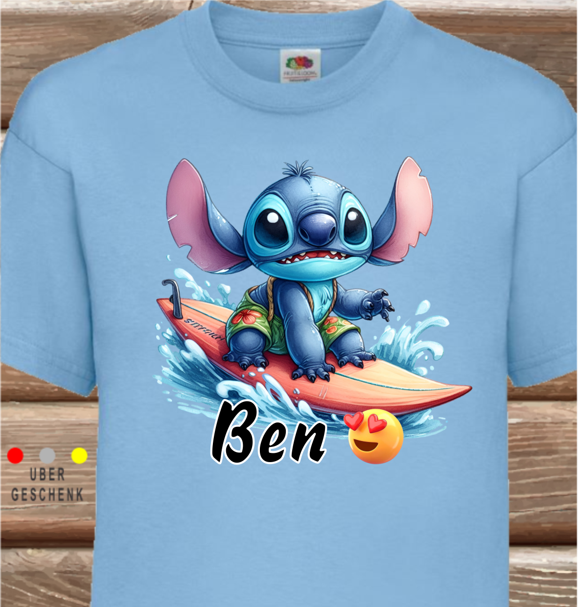 Children's T-shirt with a selection of stitch activities