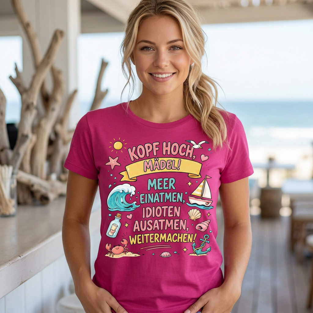 MEER EINATMEN, IDIOTEN AUSATMEN, T-Shirt oder Hoodie – Lustiges Geschenk mit Spruch-Geschenk für einen Freund