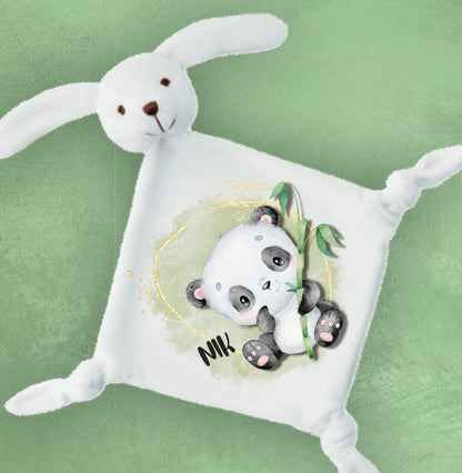 Personalisiertes BABY KUSCHELTIER-Panda-Design.