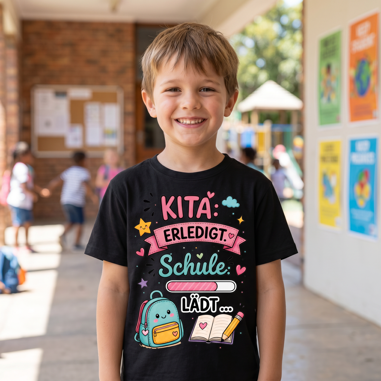 KITA: ERLEDIGT.  SCHULE: LÄDT …