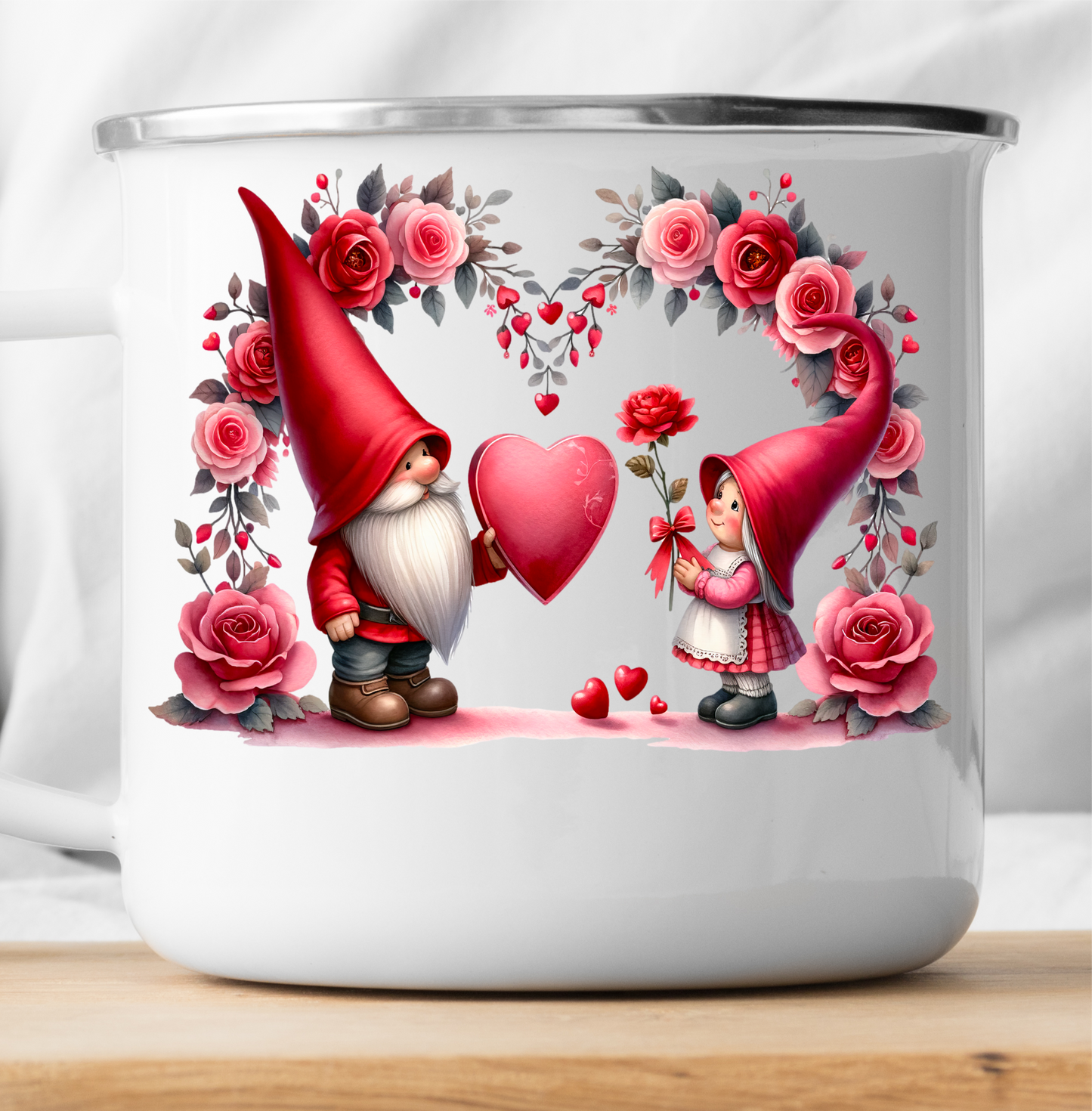 Personalisierte Valentinstag-Zwerg-Blumentasse