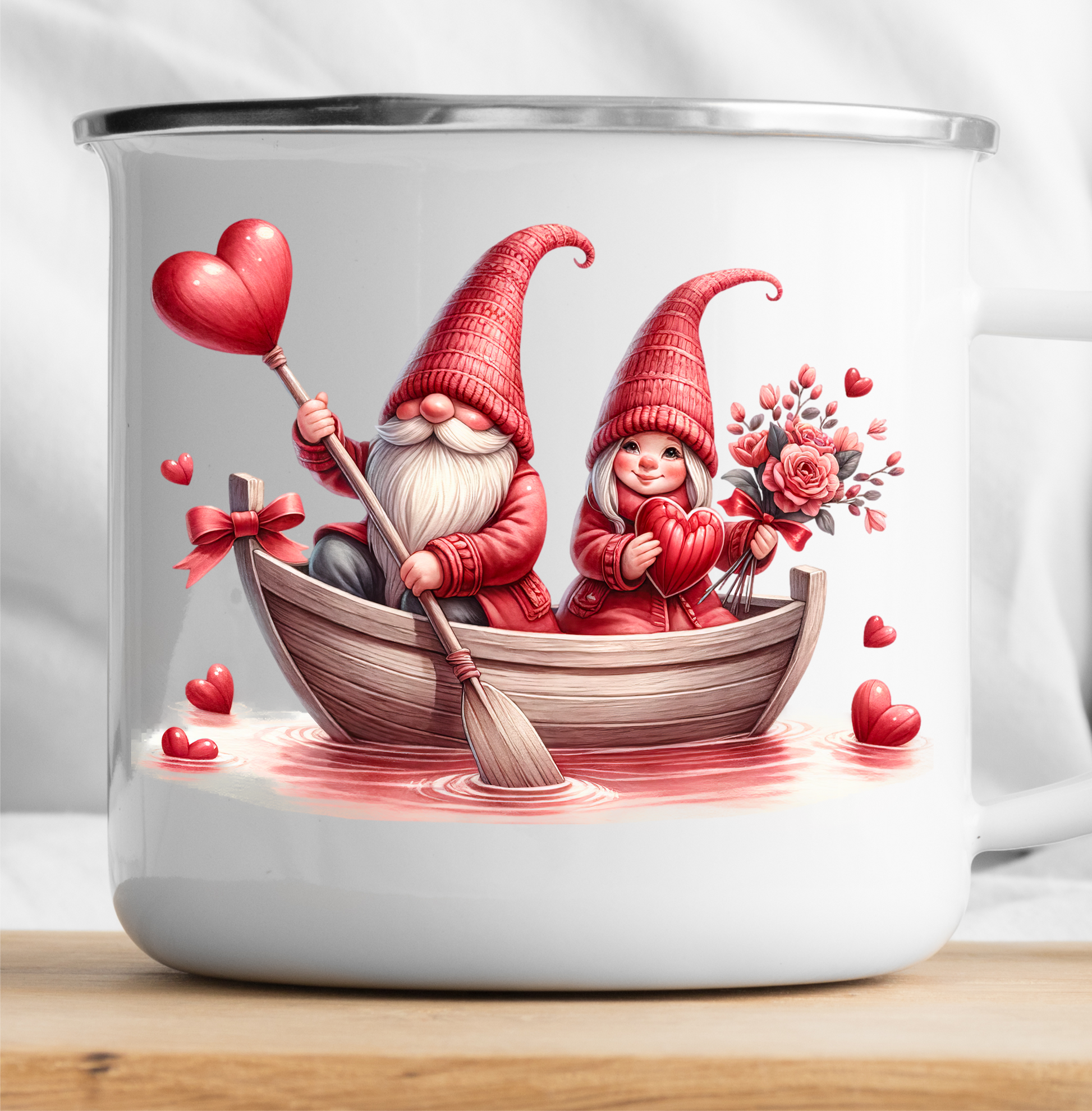 Personalisierte Valentinstags-Zwerg-im-Boot-Tasse
