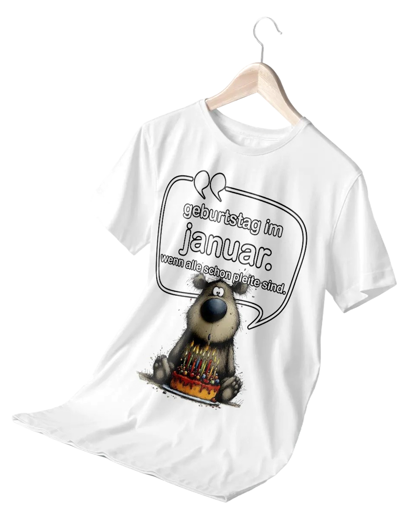 Baumwoll-T-Shirt oder Hoodie „JANUARS GEBURTSTAG“ – Lustiges Geschenk