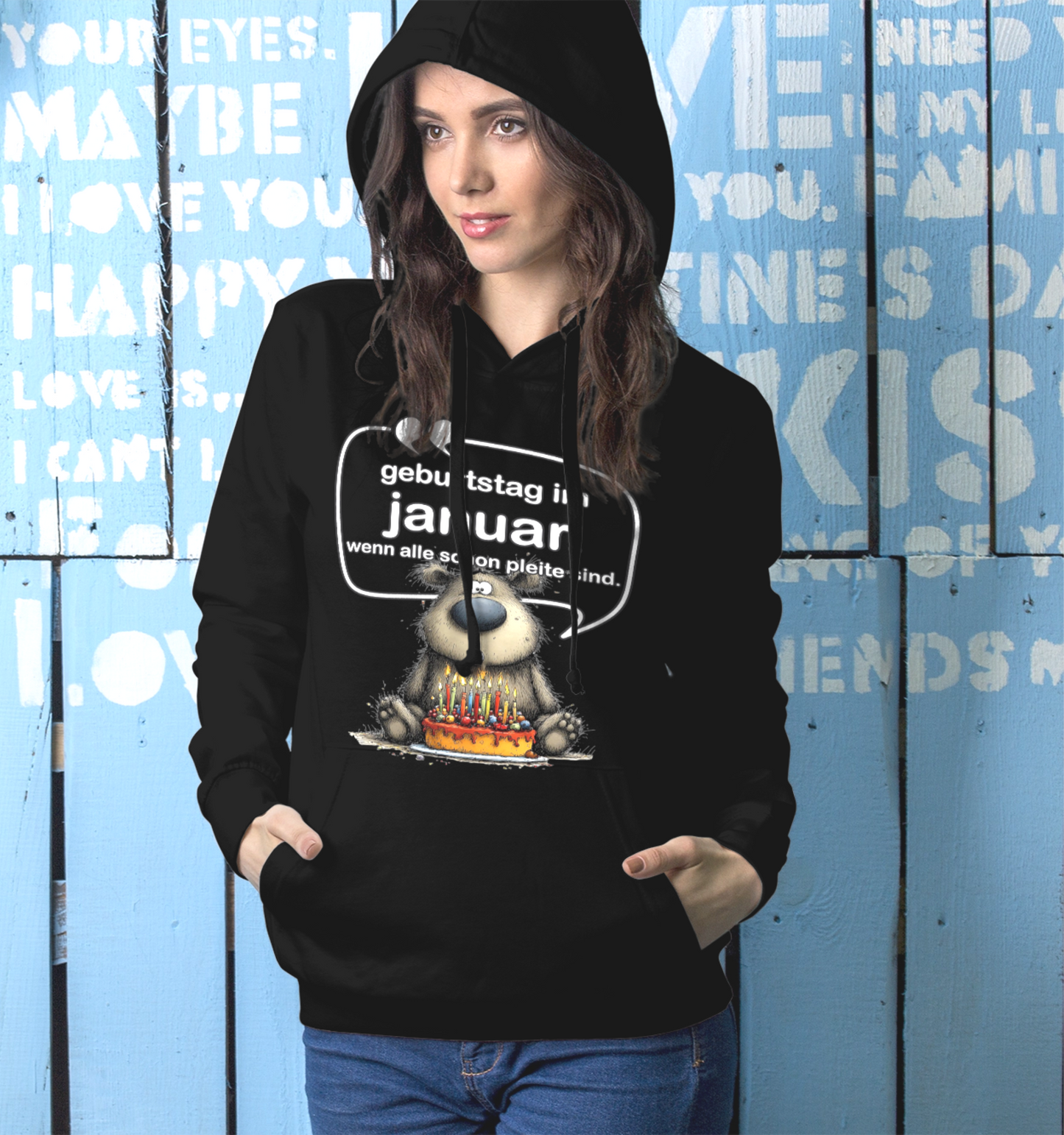 Baumwoll-T-Shirt oder Hoodie „JANUARS GEBURTSTAG“ – Lustiges Geschenk