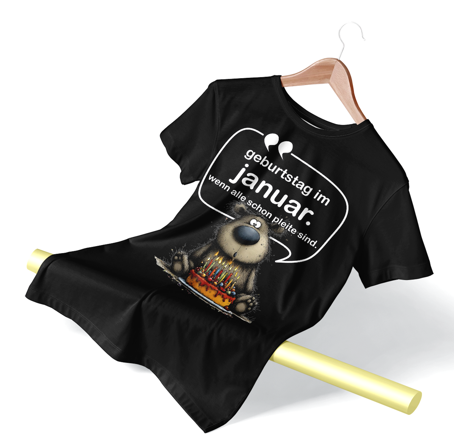 Baumwoll-T-Shirt oder Hoodie „JANUARS GEBURTSTAG“ – Lustiges Geschenk