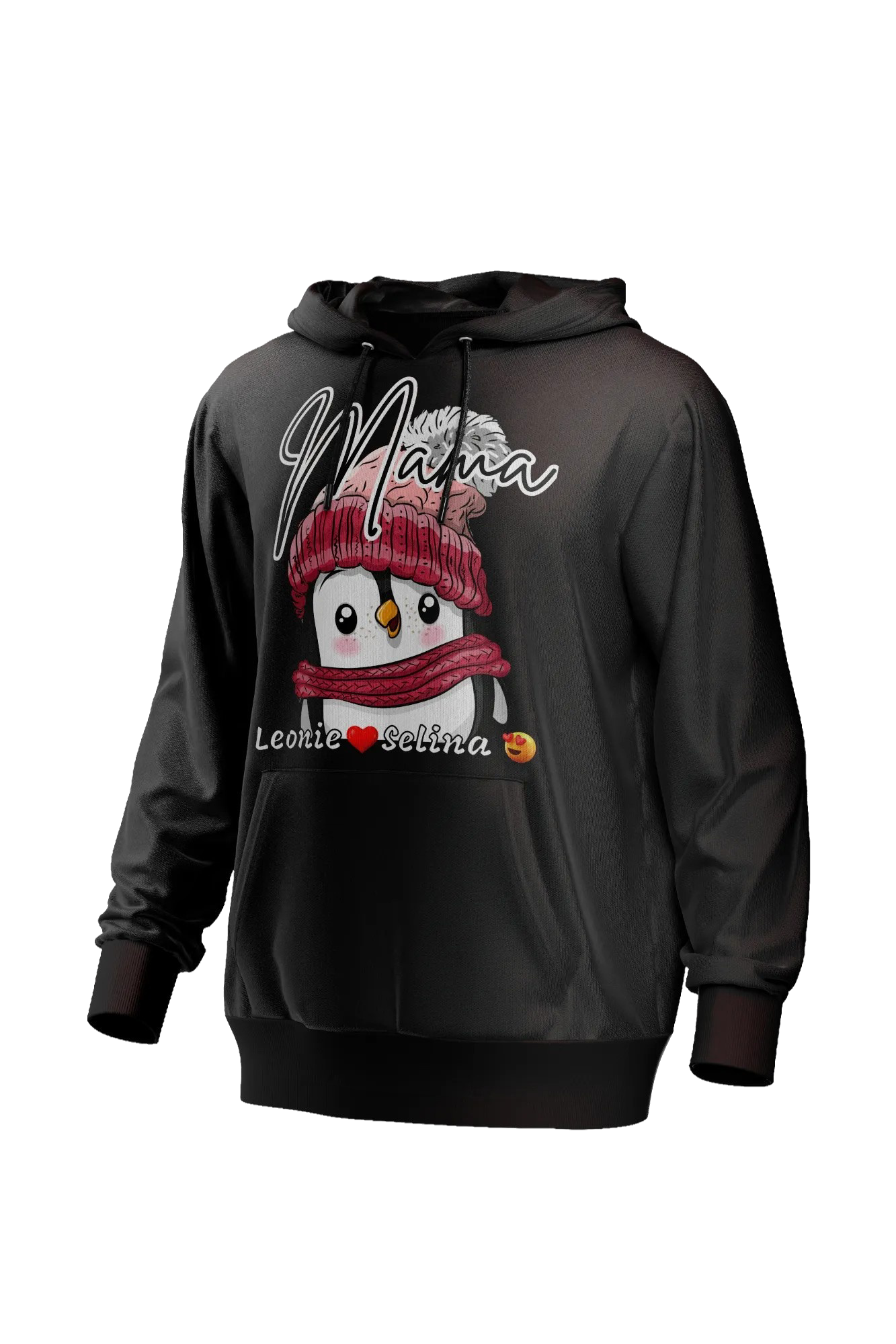 Valentinstag, Baumwolle, Hoodie, Mama,Oma, mit Kindername.