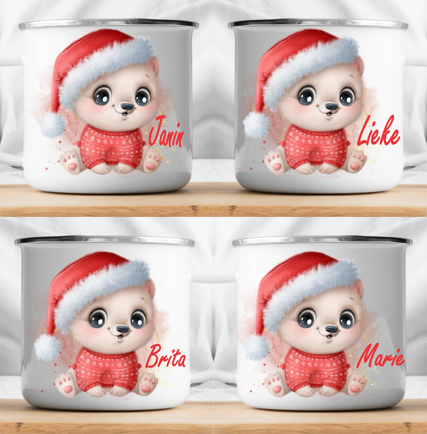 Personalisierte Weihnachtswelpe-Tasse