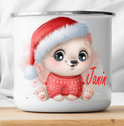 Personalisierte Weihnachtswelpe-Tasse