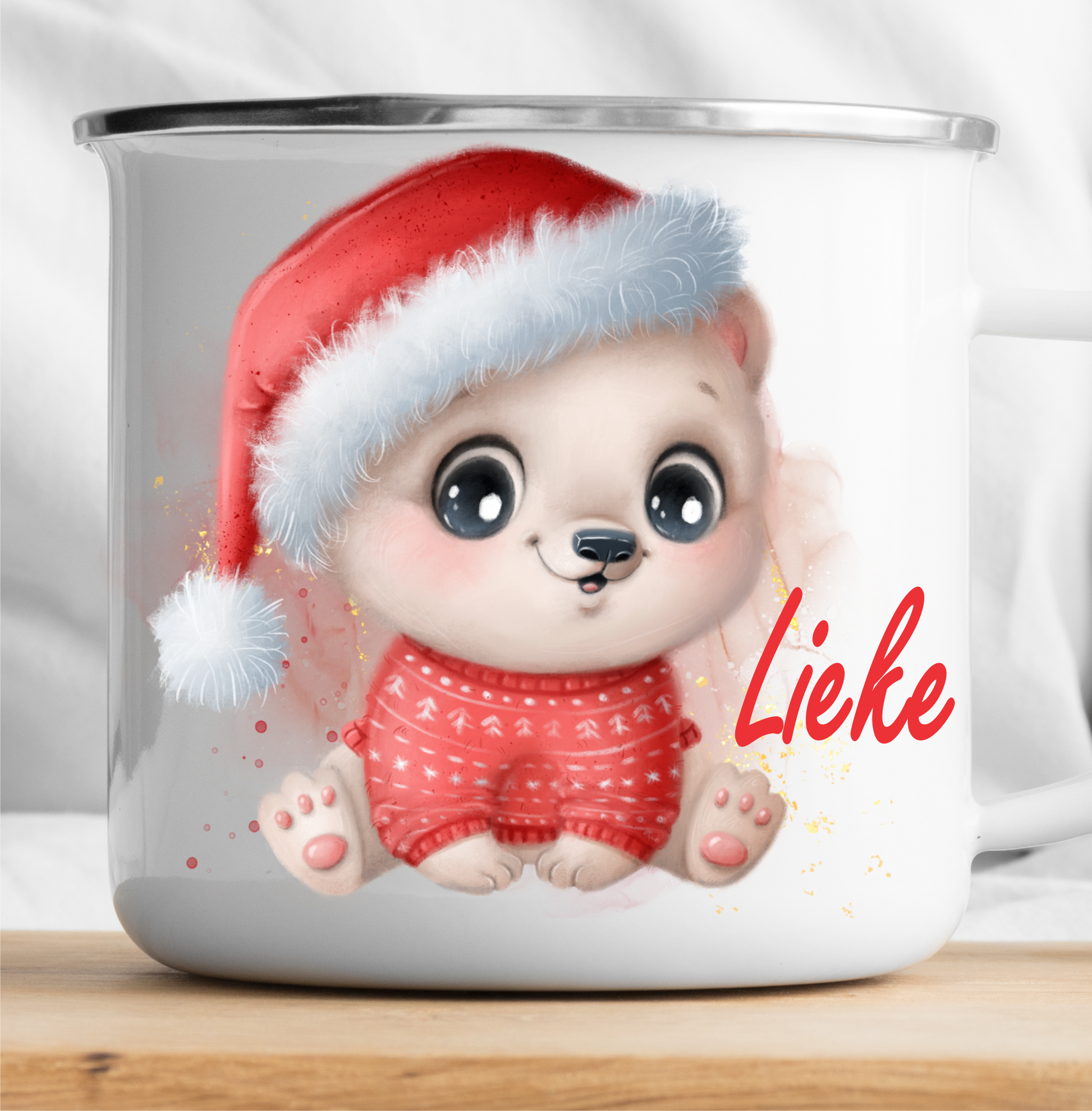 Personalisierte Weihnachtswelpe-Tasse