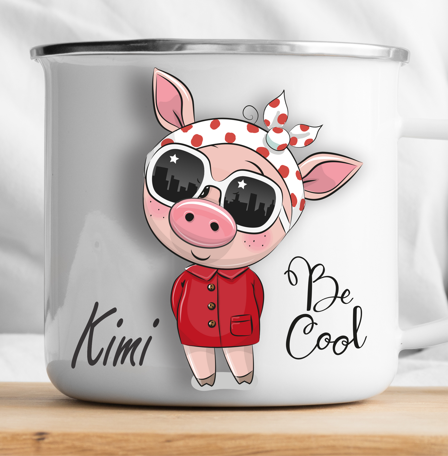 Personalisierte Schweine-Tasse