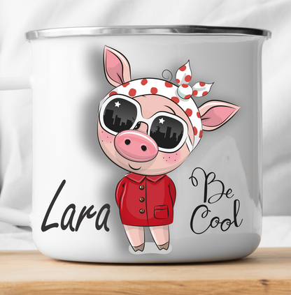 Personalisierte Schweine-Tasse