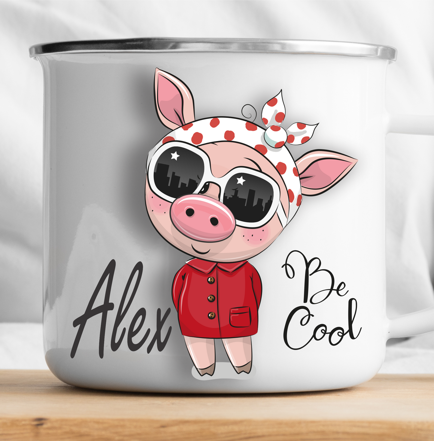 Personalisierte Schweine-Tasse