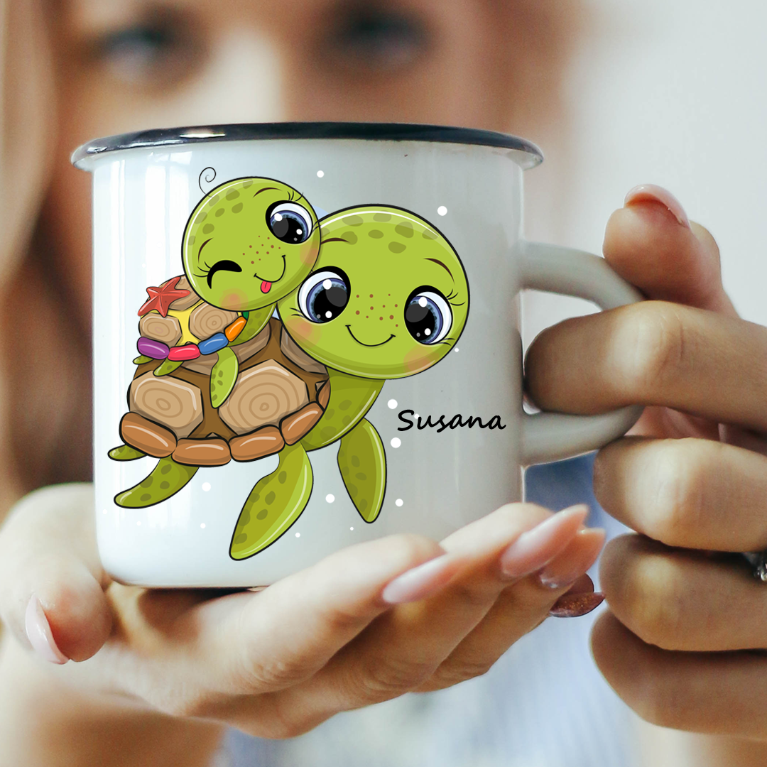 Personalisierte Schildkröten Tasse