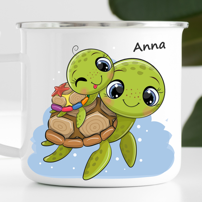 Personalisierte Schildkröten Tasse