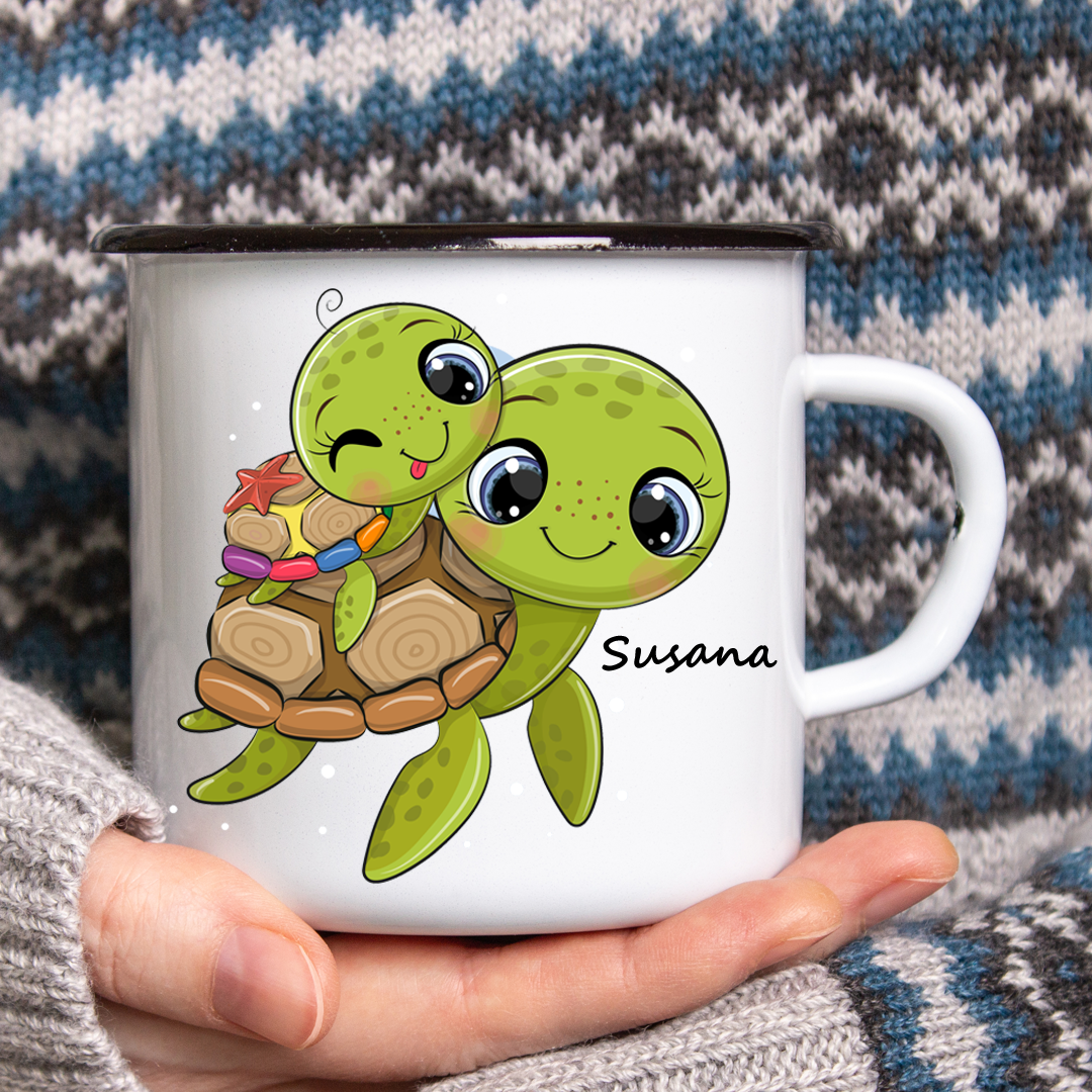 Personalisierte Schildkröten Tasse